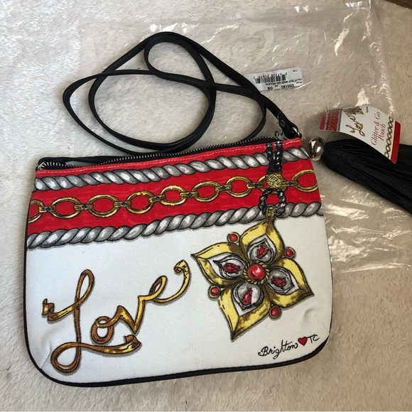 NEW Brighton Love Glitter & Glow Pouch Canvas printed Cross Body  Bag - Picture 13 of 16